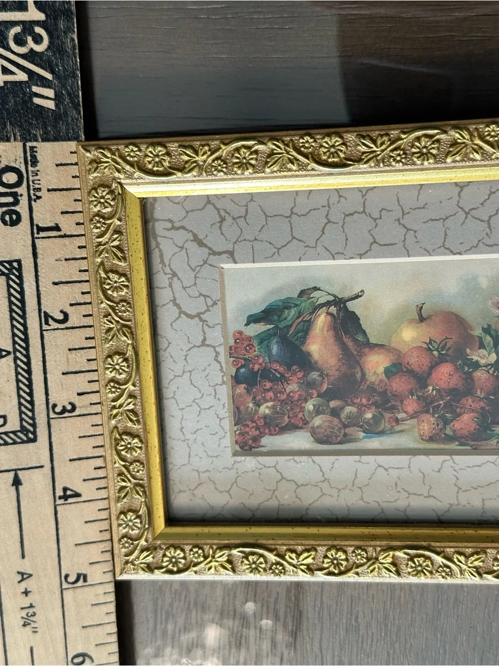Vintage-Inspired Gold Framed Fruit Wall Art - Multicolor